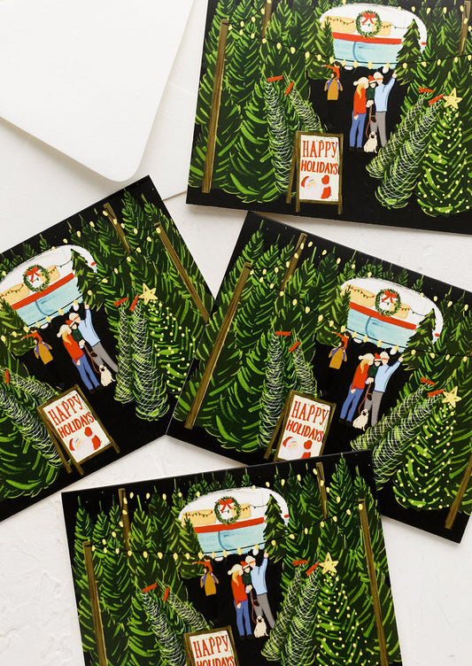 Christmas Tree Lot Card Set