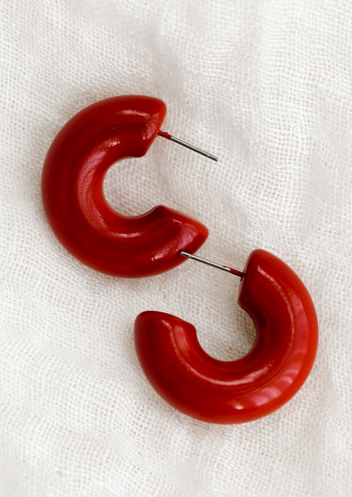 Chunky Gloss Hoop Earrings