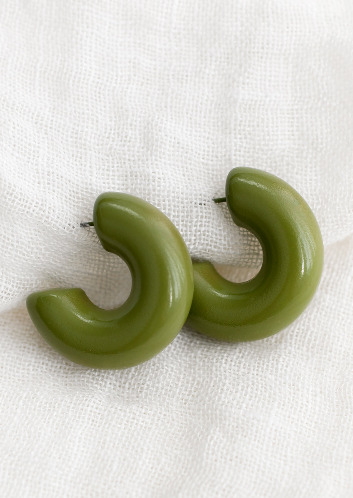 Chunky Gloss Hoop Earrings