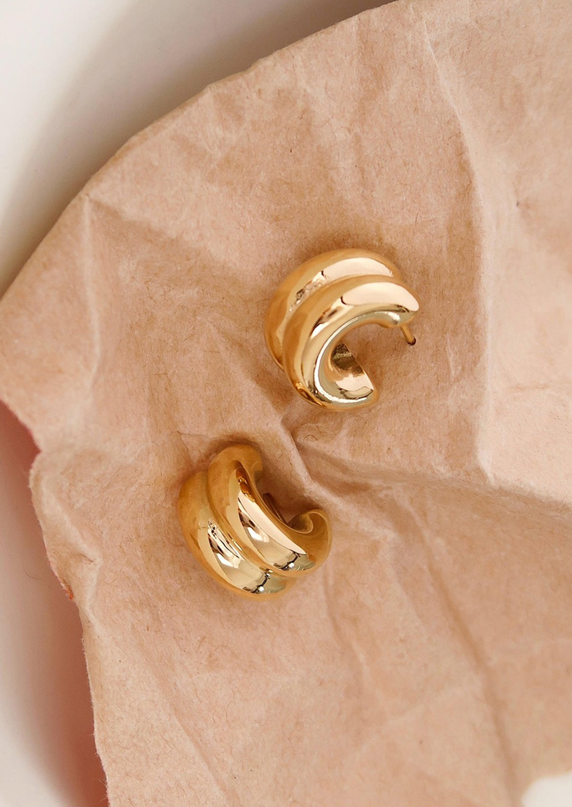 Chunky Rib Hoop Earrings