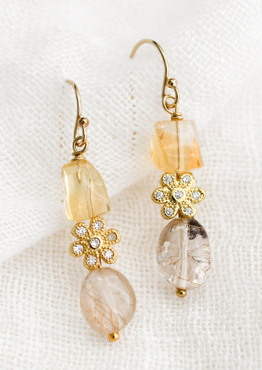 Citrine Flora Earrings