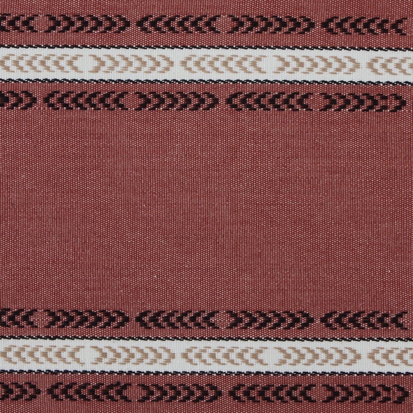 Clay Dobby Striped Fringe Ribbed 72" Table Runner