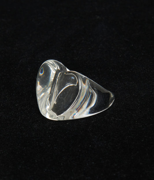 Clear Heart Shaped Acrylic Ring
