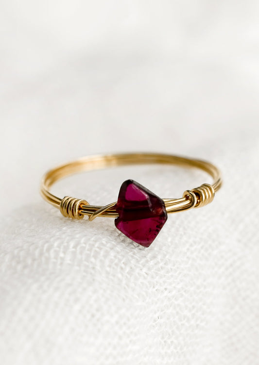 Clemency Garnet Ring