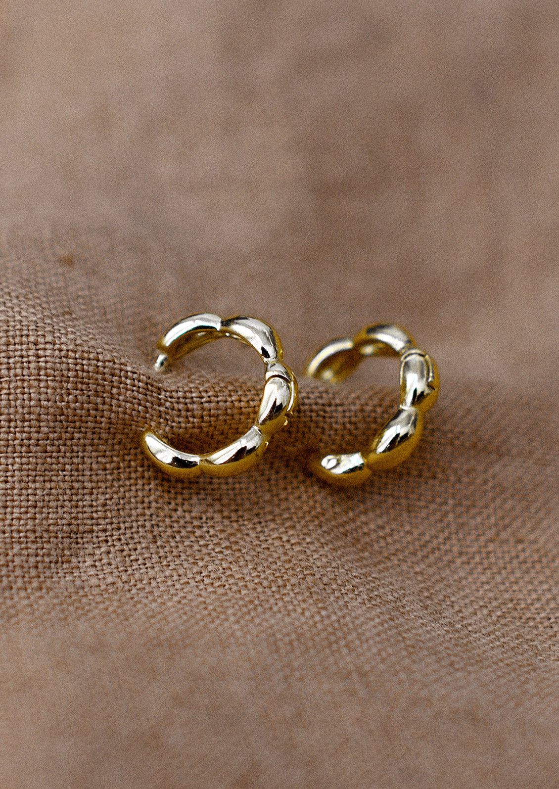 Cloud Scallop Huggie Hoops