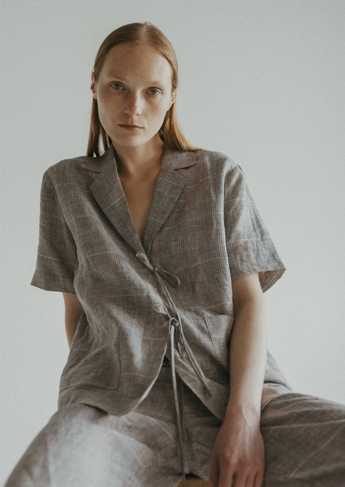 Cloutier Tie Front Linen Shirt