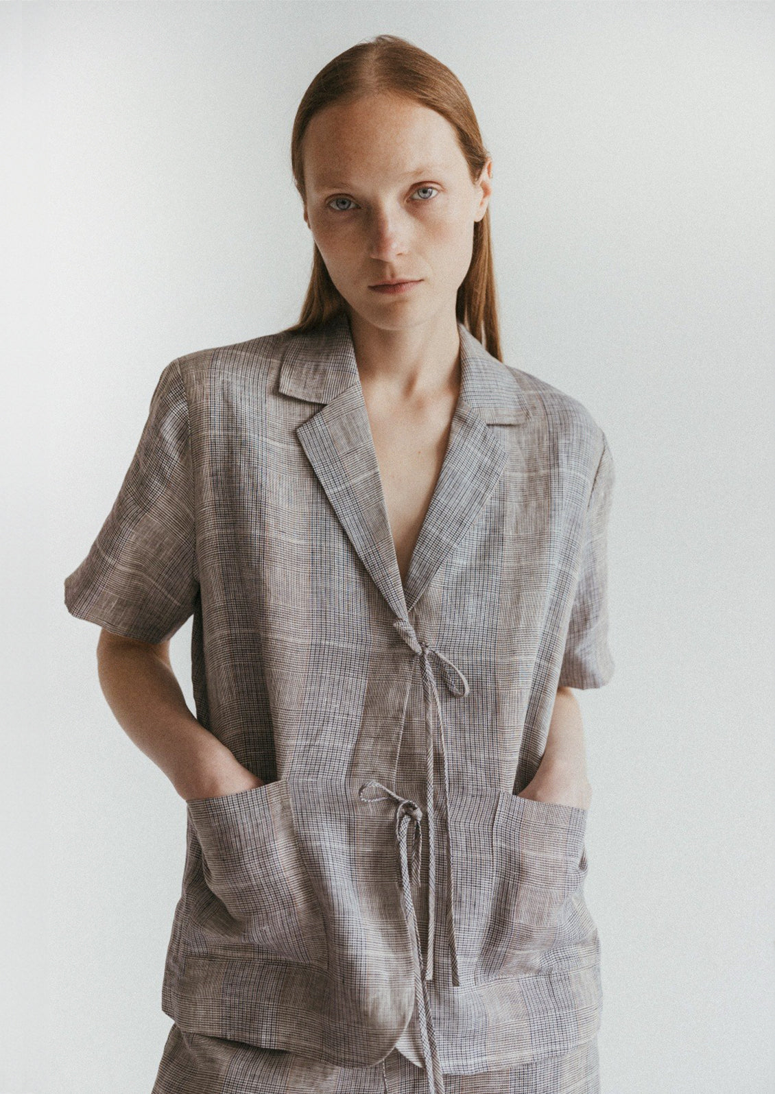 Cloutier Tie Front Linen Shirt