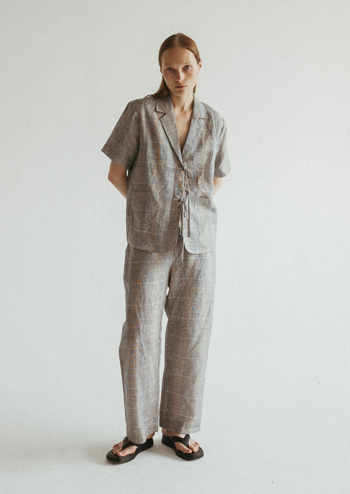 Cloutier Tie Front Linen Shirt