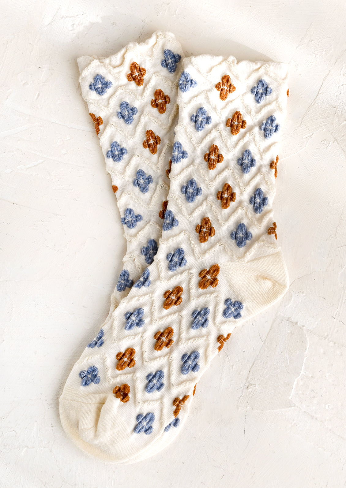 Diamante Clover Socks