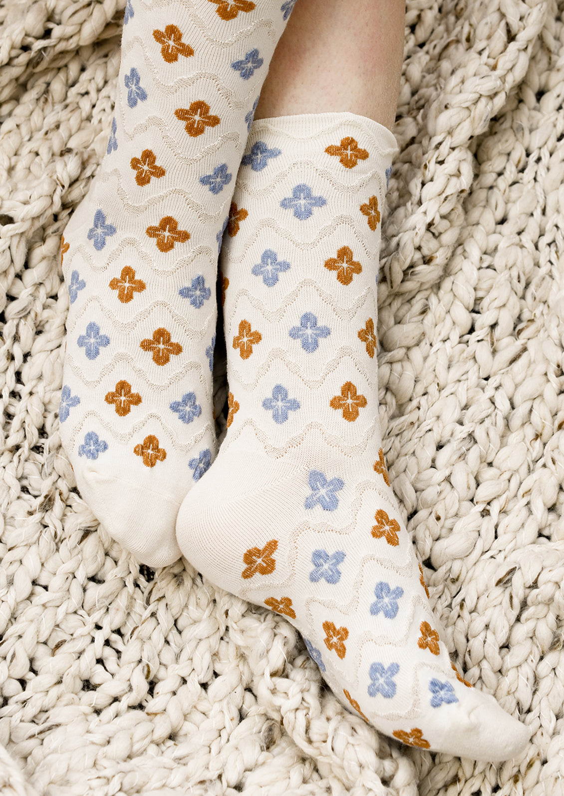 Diamante Clover Socks