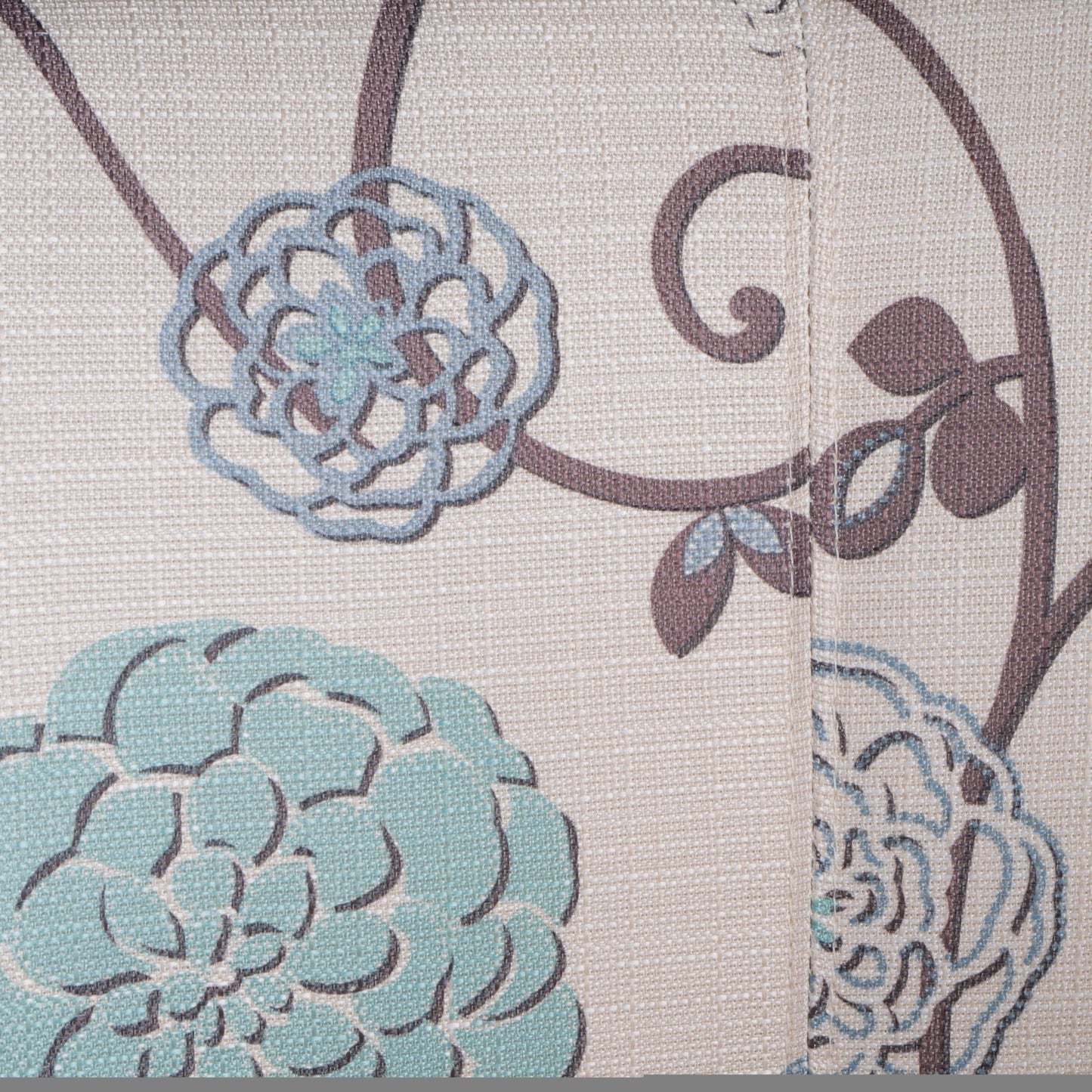Club Chair with Floral Pattern and Solid Wood Legs