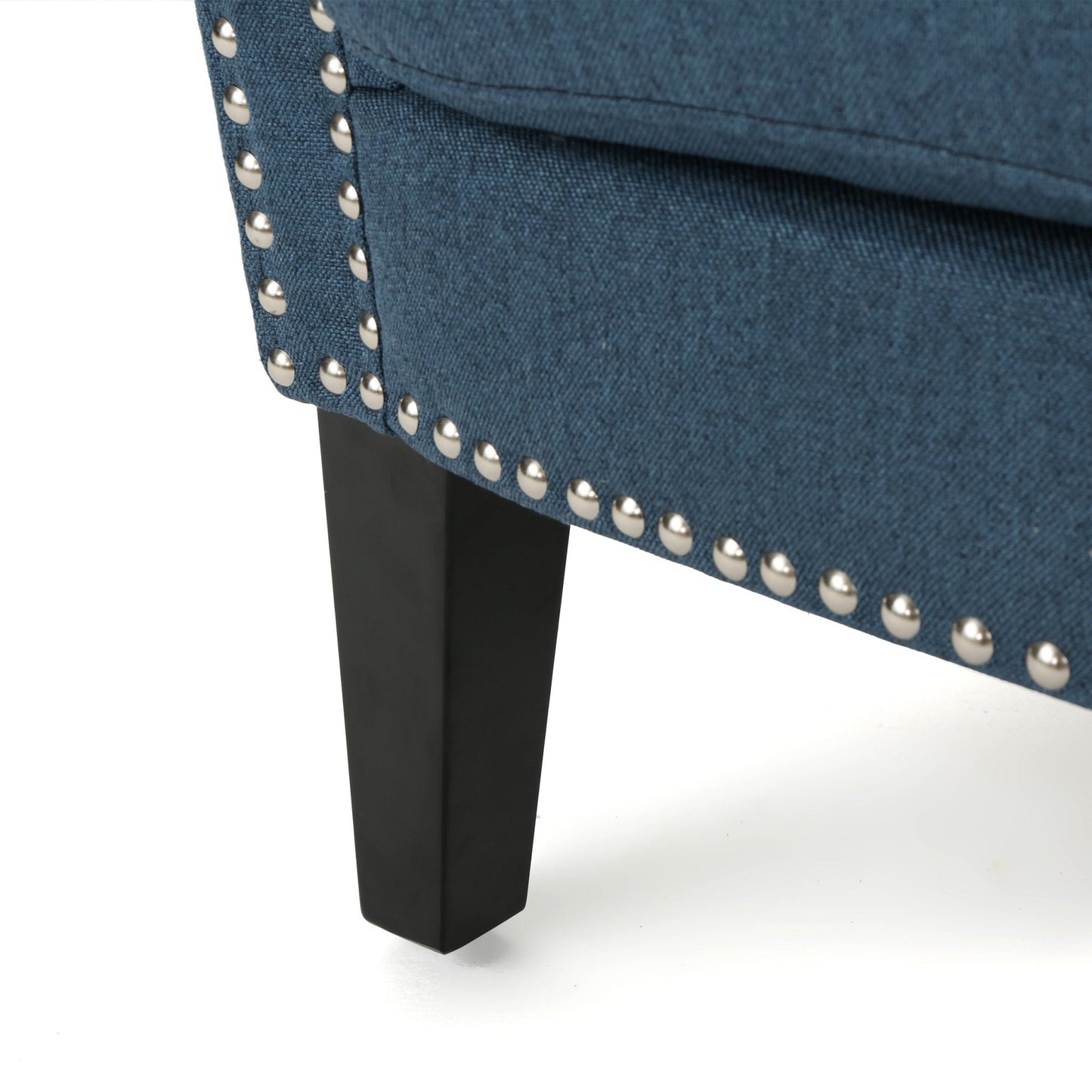 Club Chair with Rolled Arm and Nail Head Trim