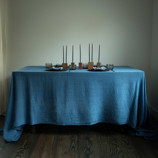 Cobalt {Tight Weave Extra-Wide Table Cover}
