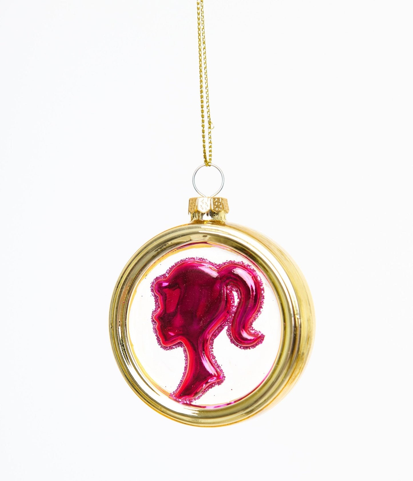 Cody Foster Barbie Silhouette Glass Ornament