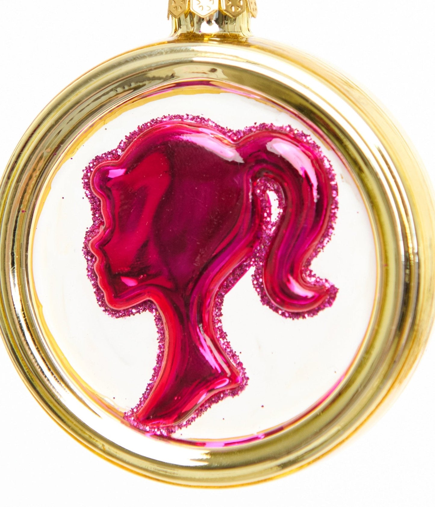 Cody Foster Barbie Silhouette Glass Ornament