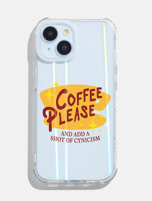Coffee Please Holo Shock iPhone Case