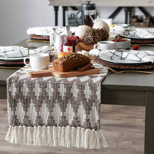 Colby Southwest Dark Brown Stone Table Runner