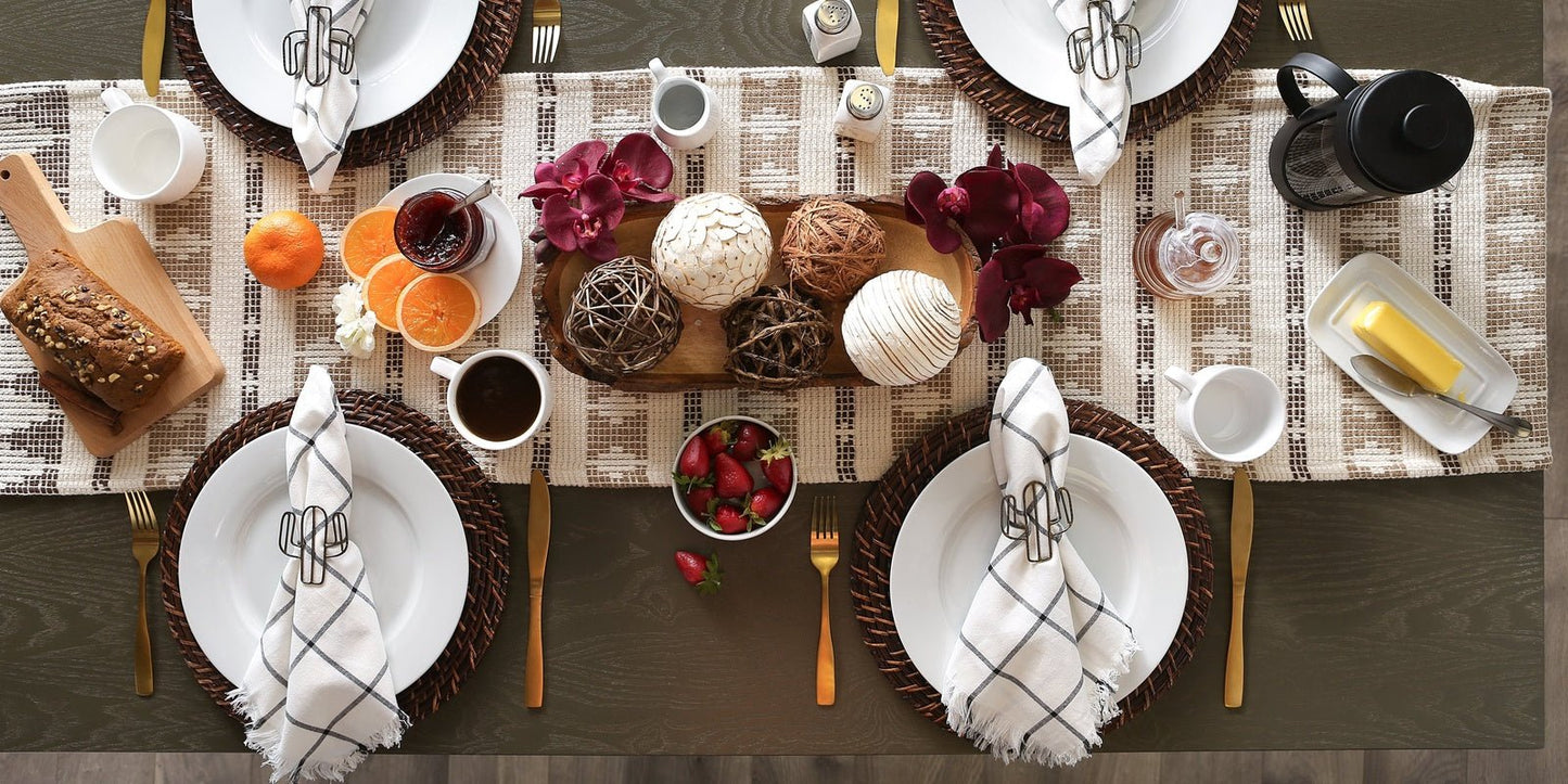 Colby Southwest Dark Brown Stone Table Runner