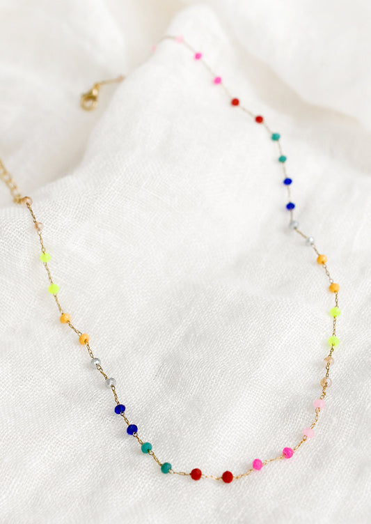 Color Spectrum Beaded Necklace