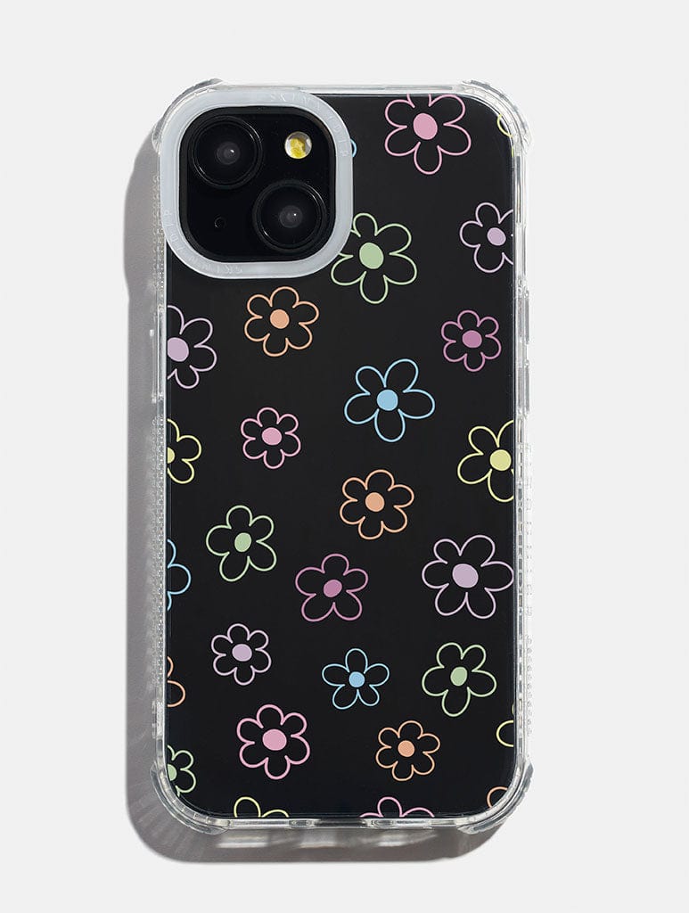 Colourful Flower Outline Shock iPhone Case