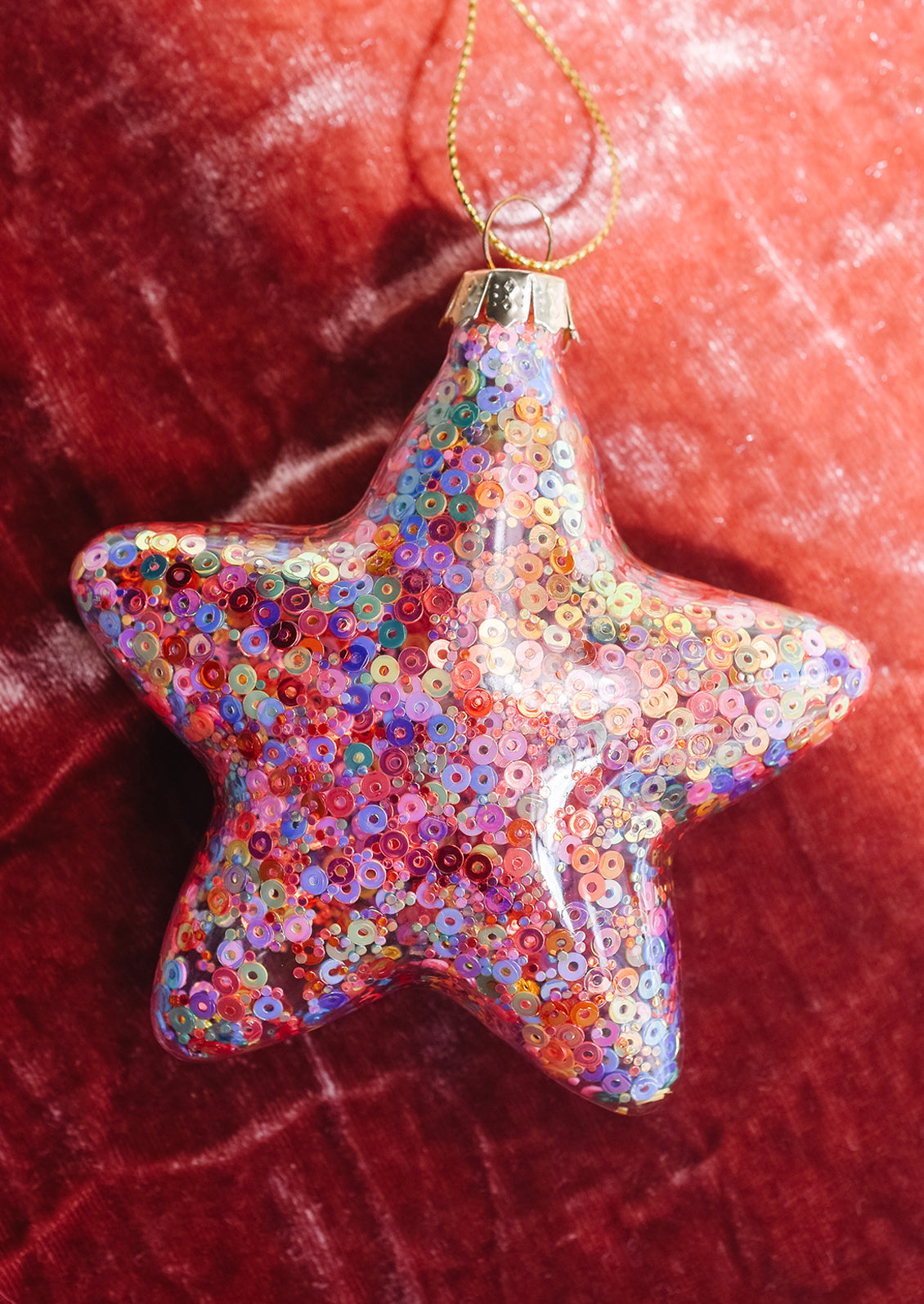 Sequin Confetti Star Ornament