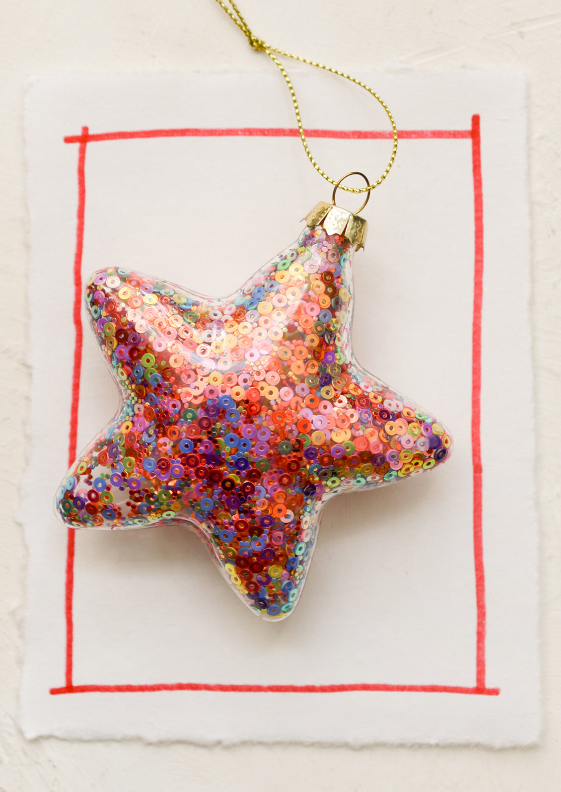 Sequin Confetti Star Ornament