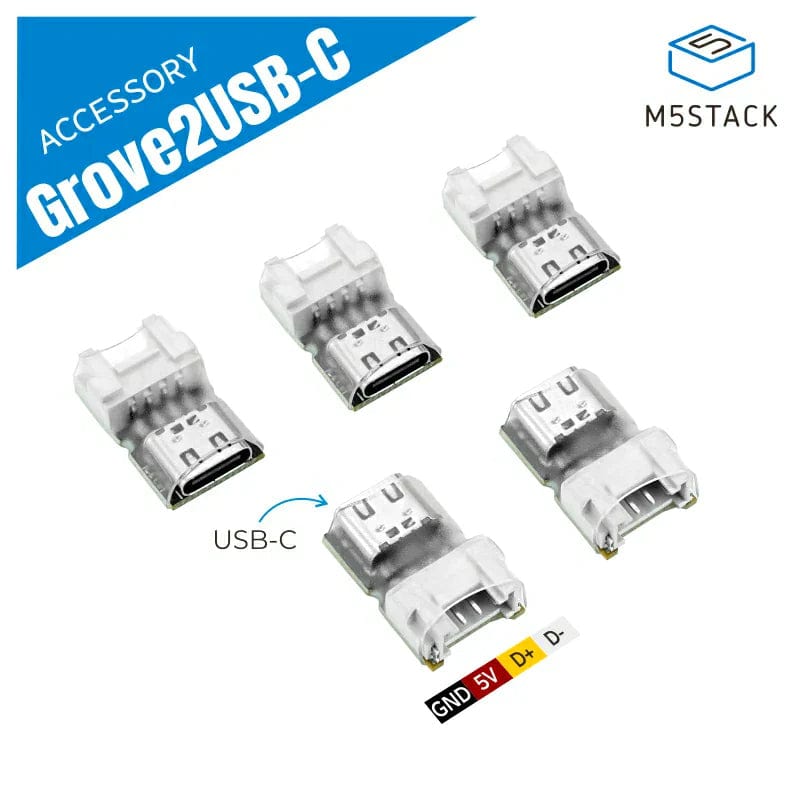 Grove to USB-C Connector (5 Pack)