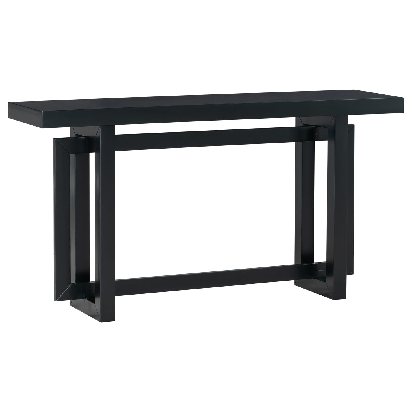 Contemporary Console Table with Industrial Inspired Concrete Wood Top