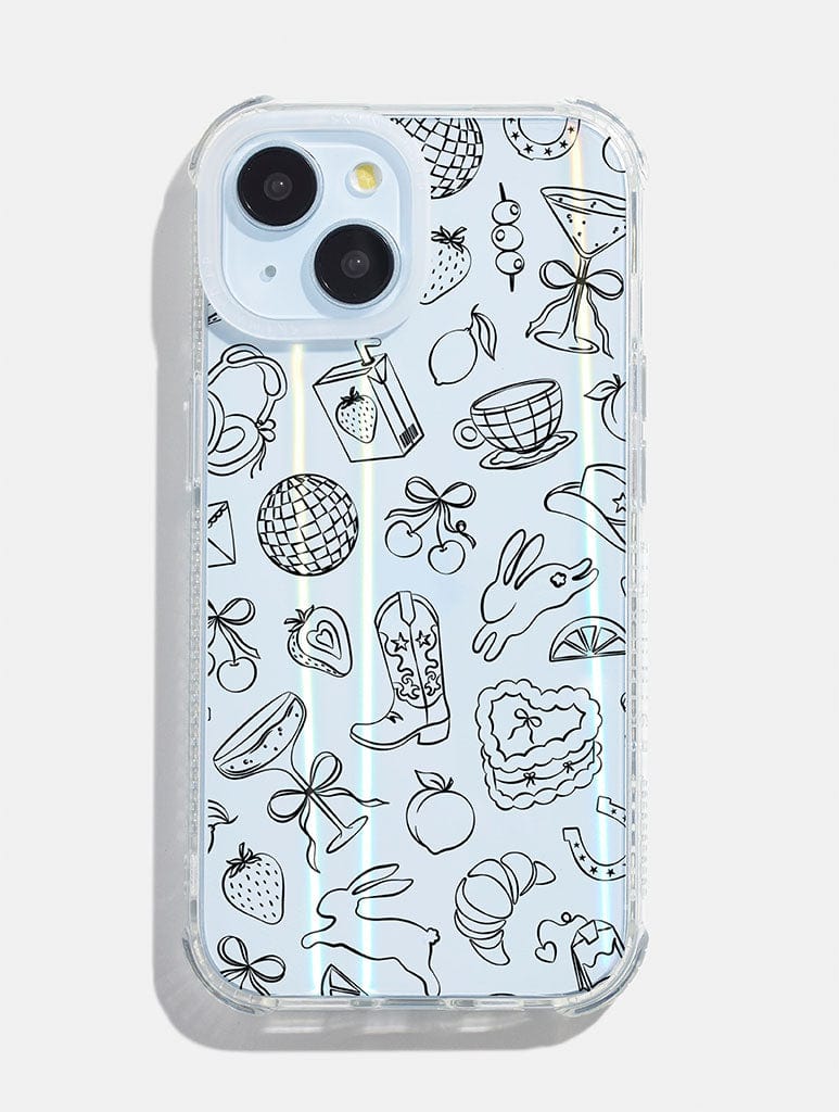 Coquette Doodle Shock iPhone Case