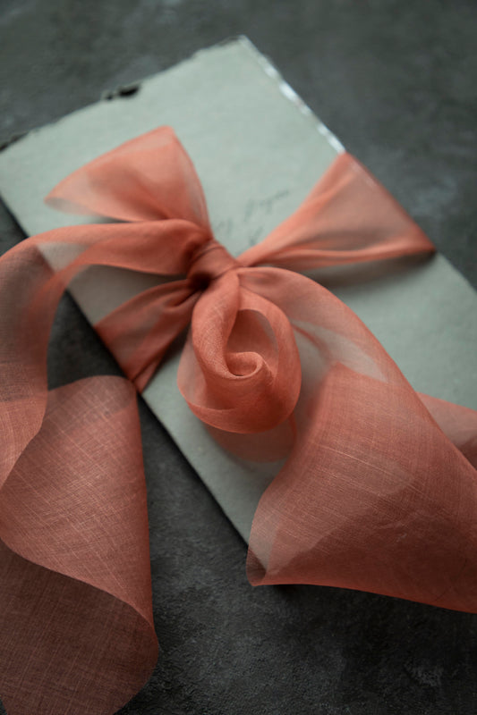 Coral Canna {Organza} Silk Ribbon