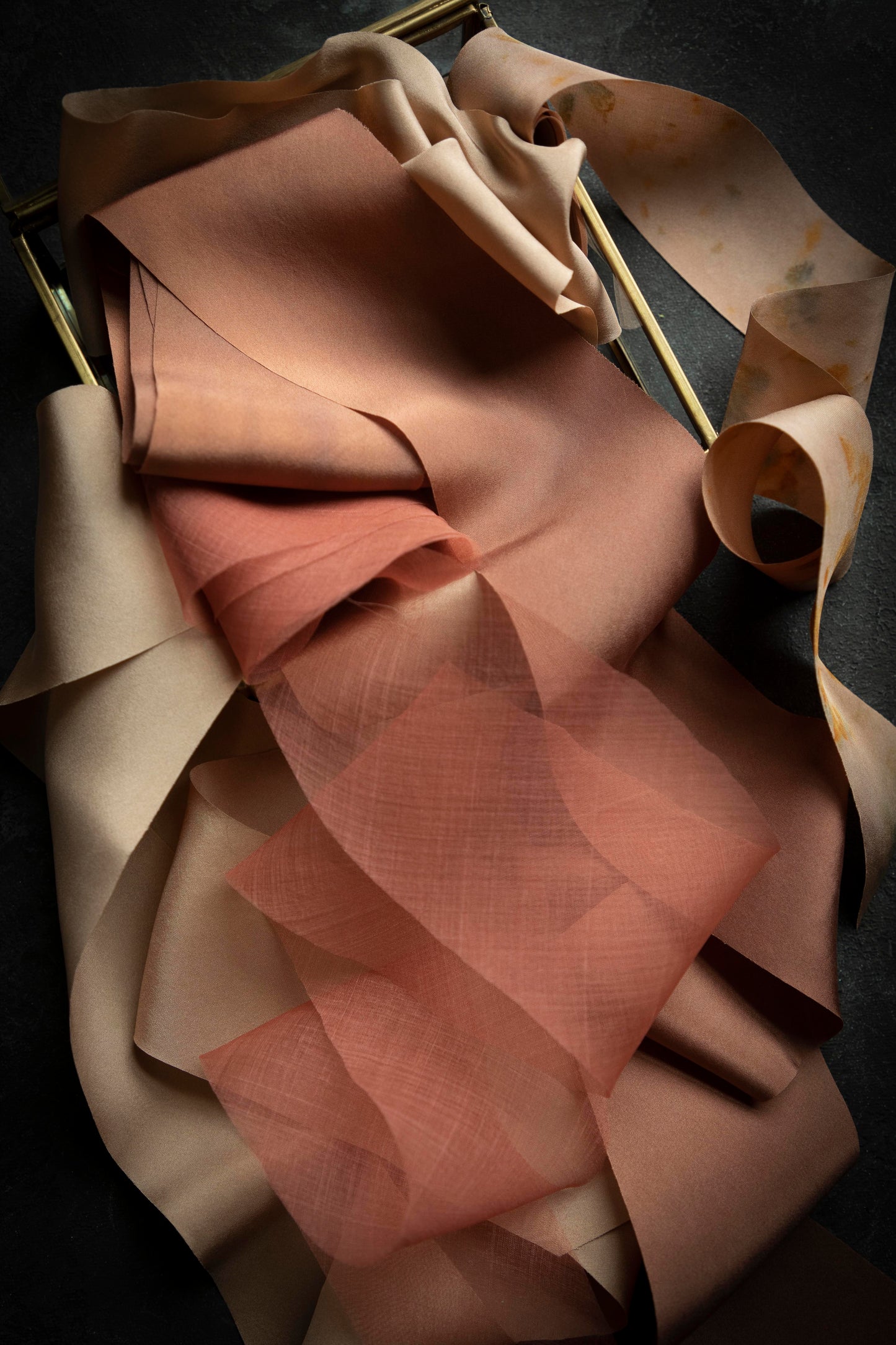 Coral Canna {Organza} Silk Ribbon