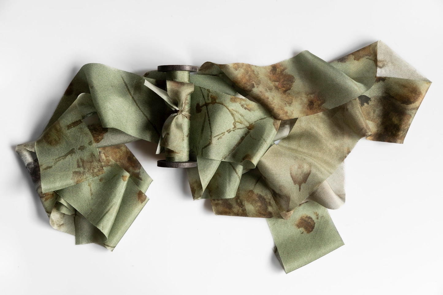 MISPRINT Botanical Print / Coreopsis Sage Silk ribbon