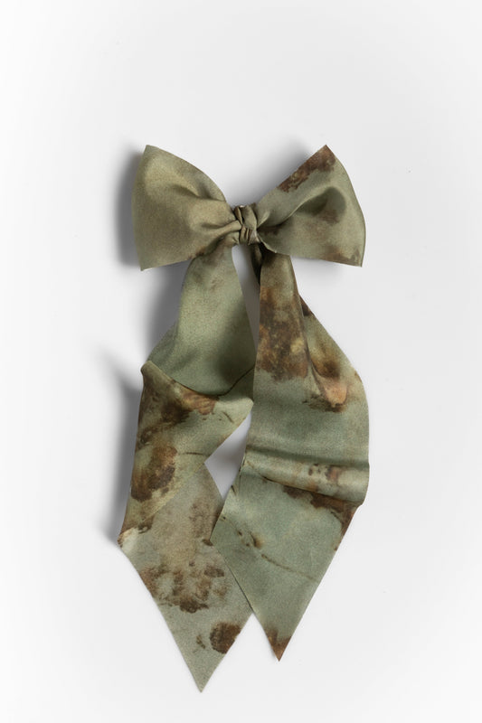 MISPRINT Botanical Print / Coreopsis Sage Silk ribbon