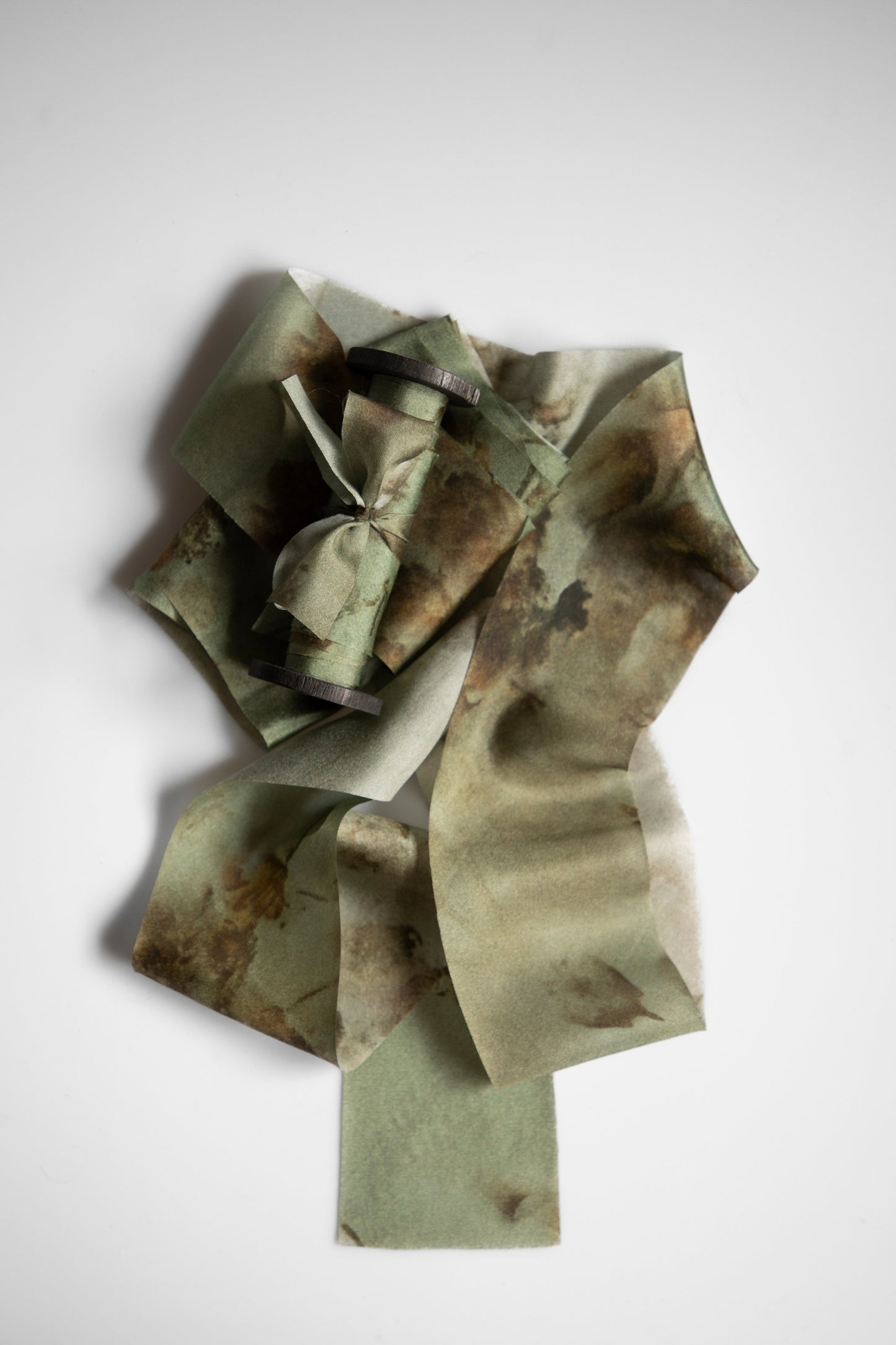MISPRINT Botanical Print / Coreopsis Sage Silk ribbon