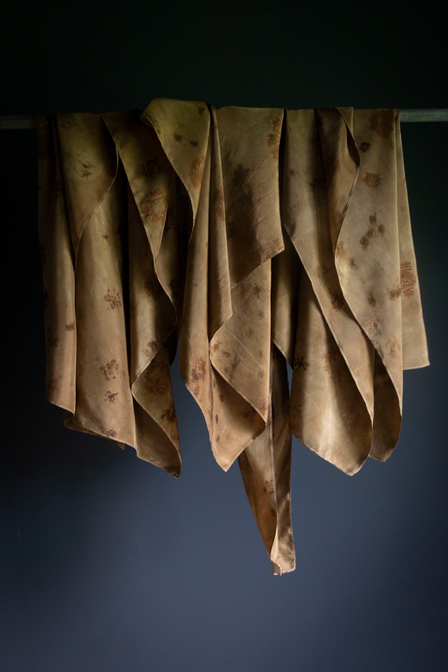 Original Eco-Print | Coreopsis Auburn  | 100% Silk Scarf | Multiple Sizes