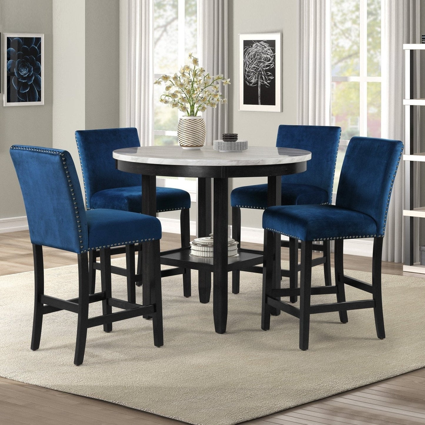 Counter Height Chair with Nailhead Trim