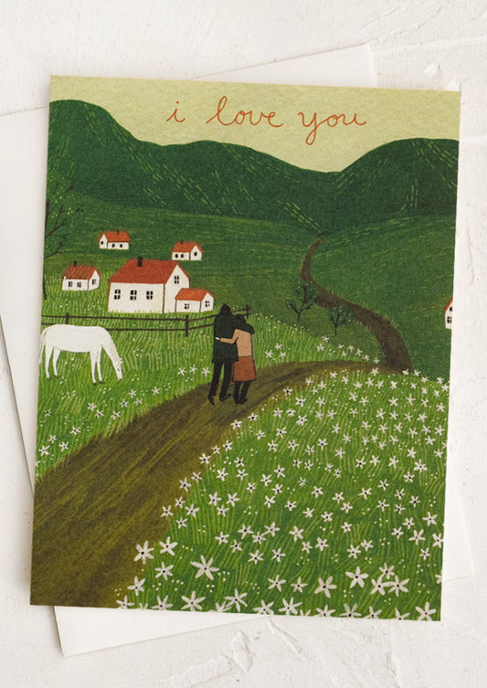 Countryside Path Love Card