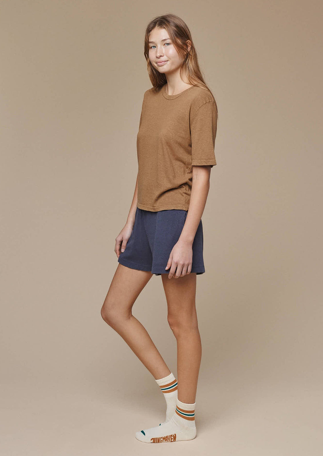 Silverlake Cropped Cotton Tee