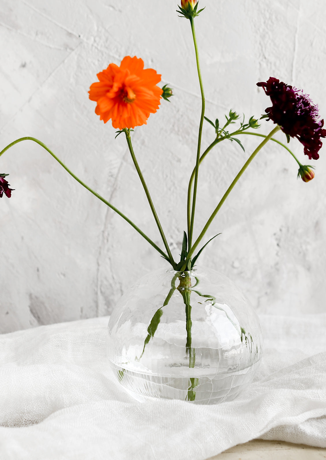 Crackle Glass Bud Vase