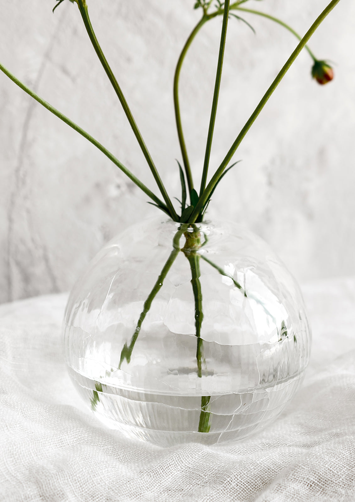 Crackle Glass Bud Vase