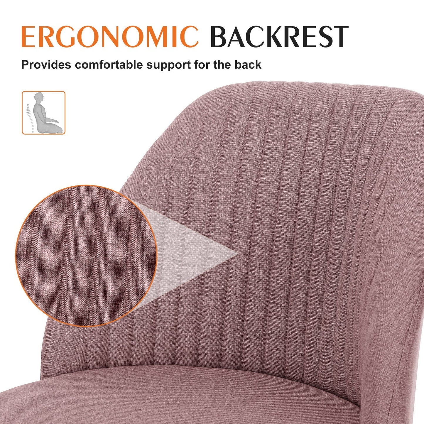 Cradle Home Office Height Adjustable Swivel Armless Chair with Wheels