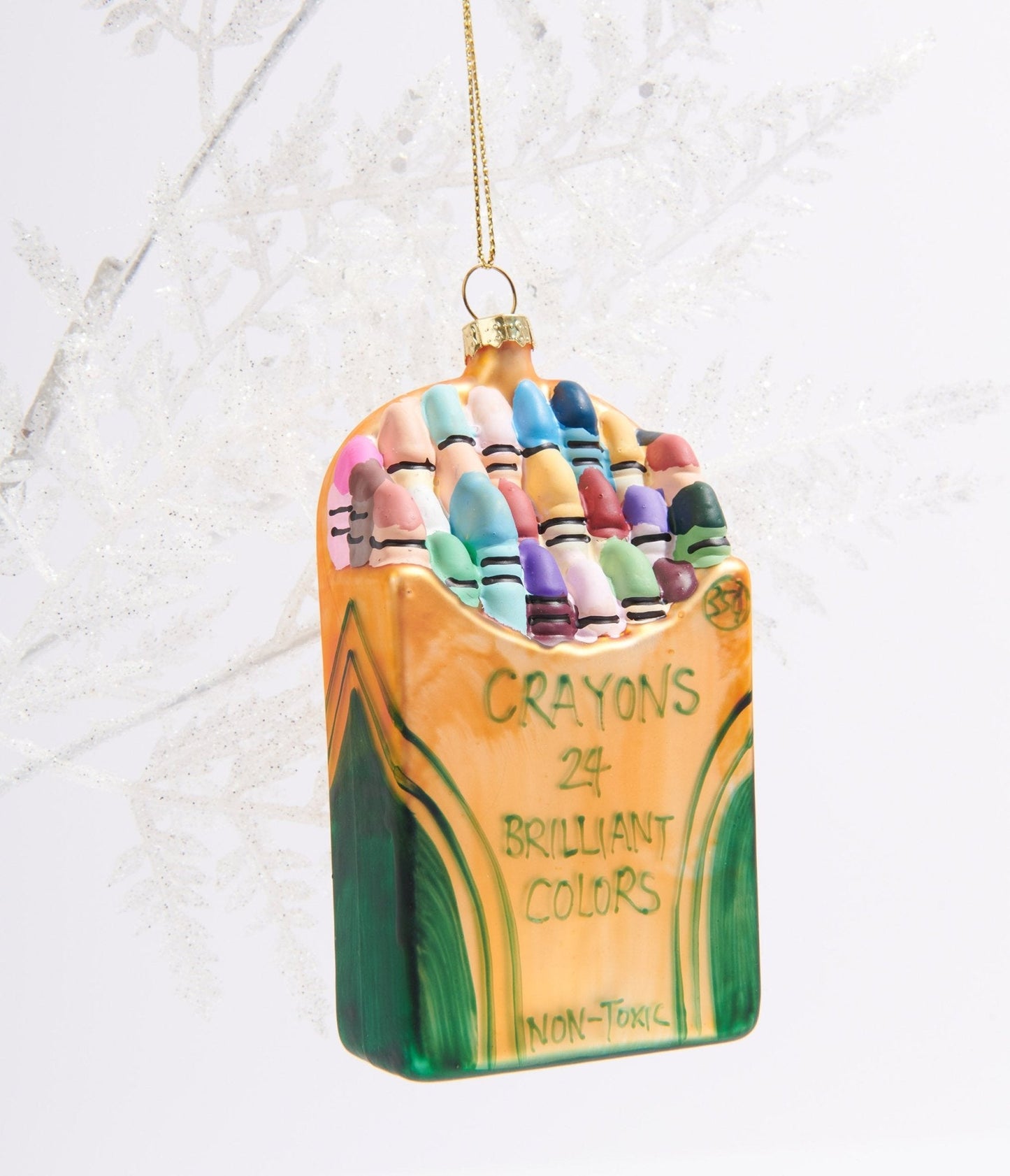 Crayon Box Glass Ornament