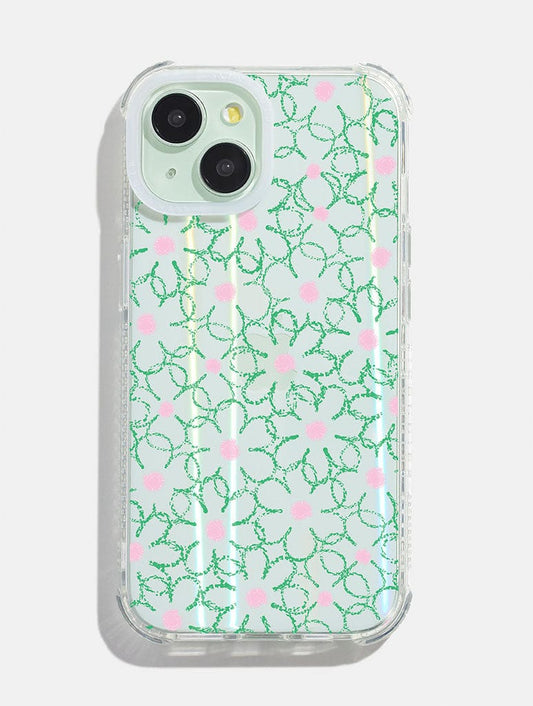 Crayon Flower Green Shock iPhone Case