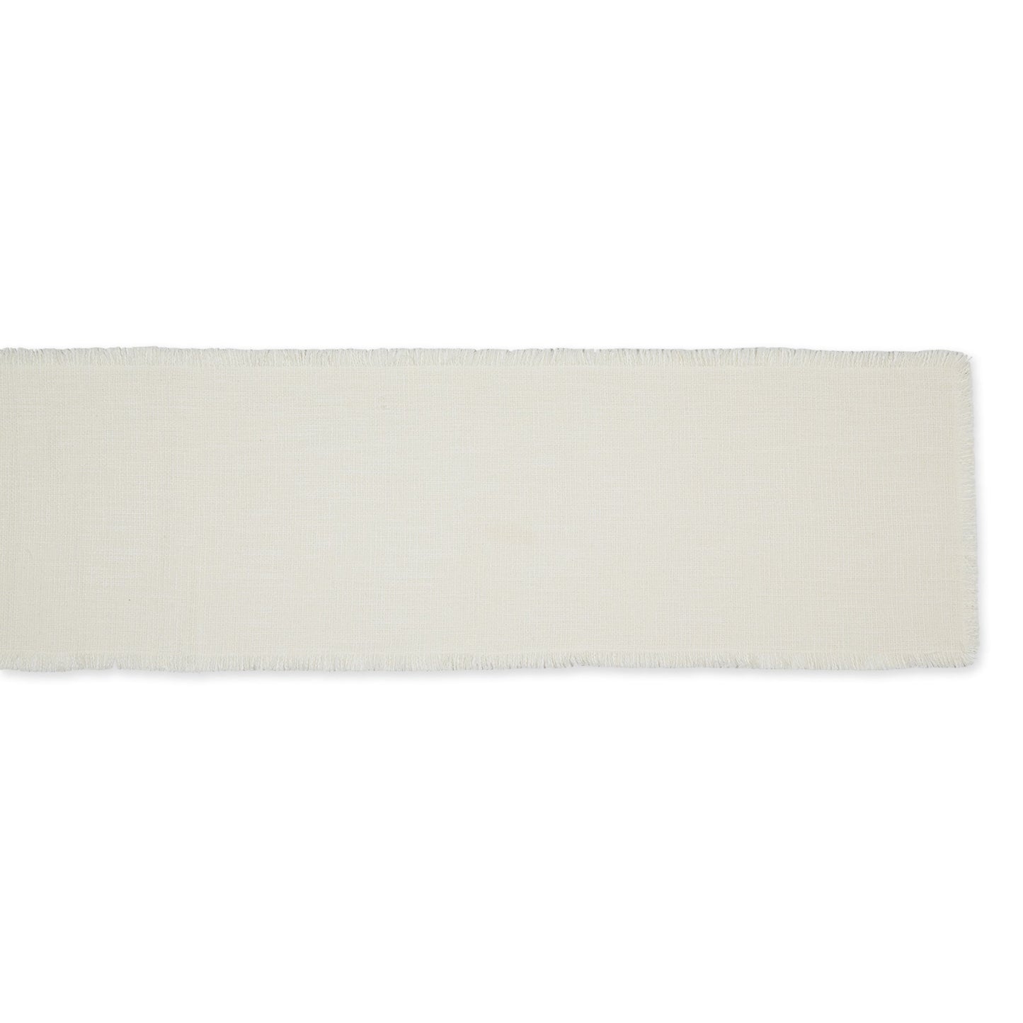 Cream Sugar Basket Fringe 14"X72" Table Runner