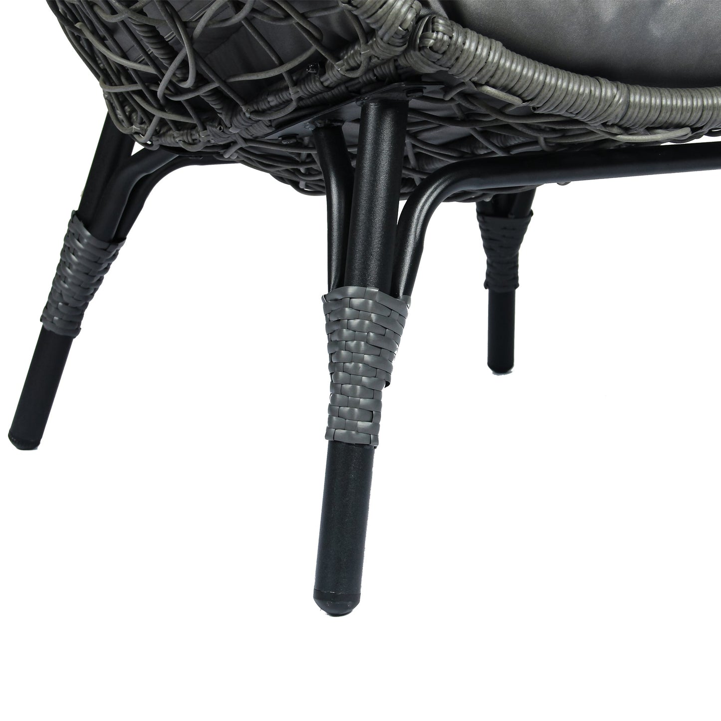Crest Patio PE Wicker Egg Chair Model 3 with Cushion and Side Table