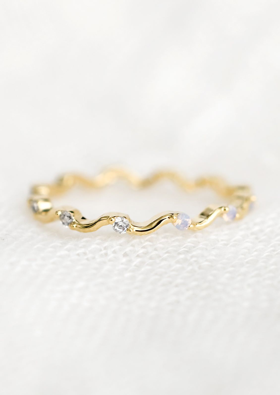 Crystal Squiggle Ring