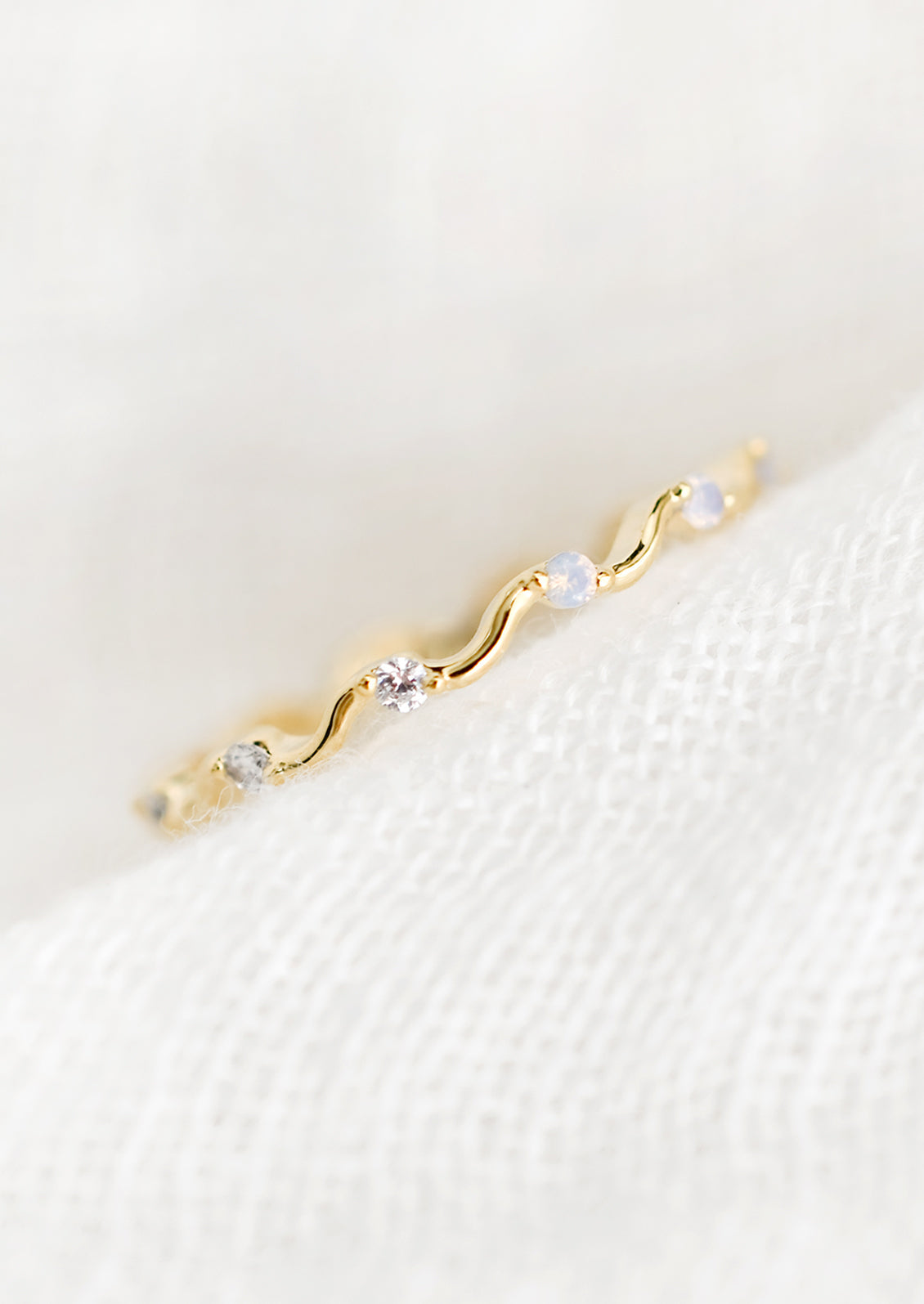 Crystal Squiggle Ring