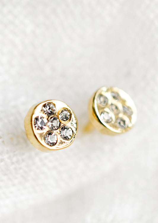 Crystal Studded Circle Earrings