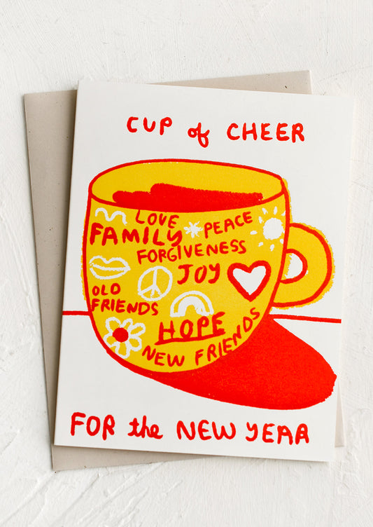 Cup Of Cheer New Year Card