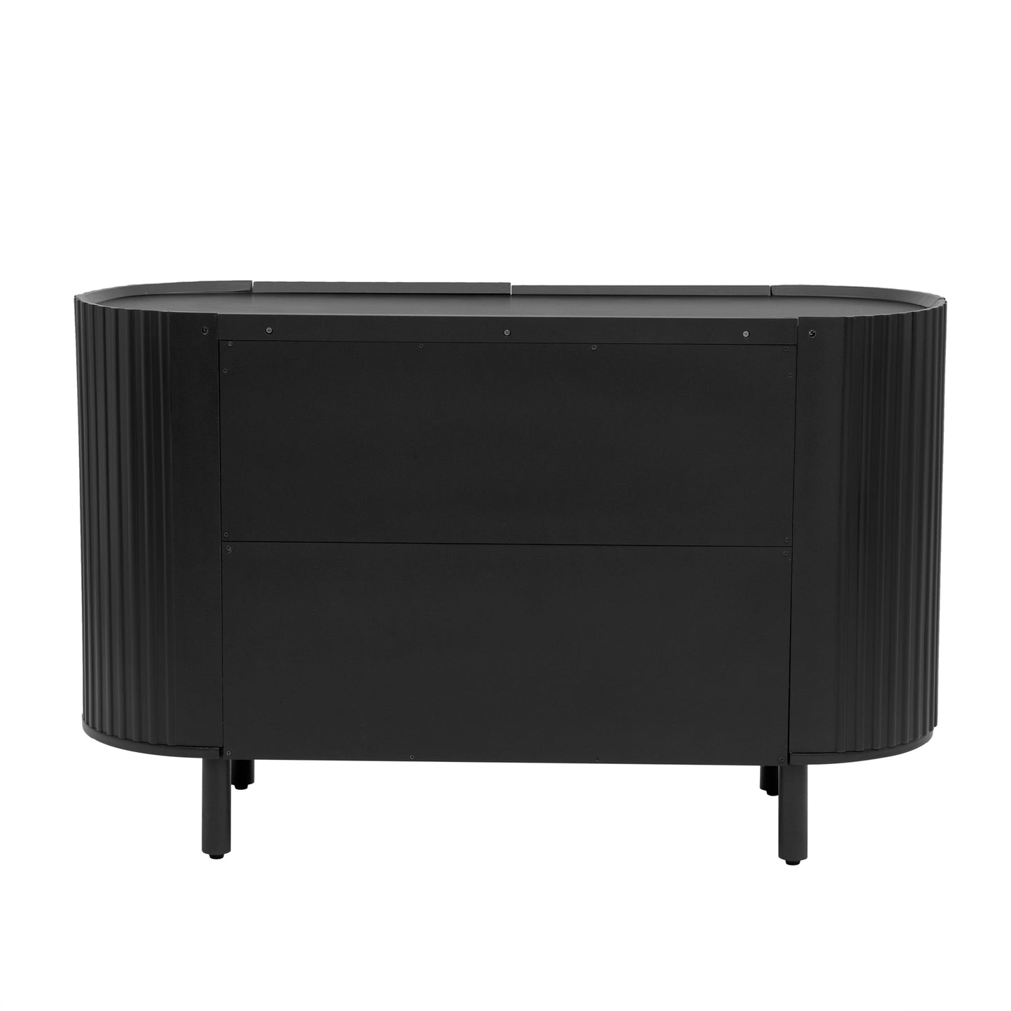 Curved Sideboard with Adjustable Shelves